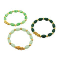 Hot Sale Feng Shui Agate Bead Couple Bracelet  Wealth Good Luck Bucket Beads Handmade Pixiu Bracelet