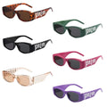 Fashion Rectangle Sunglasses Women Metal Logo Custom Small Square Frame Sun Glasses Unisex Adult