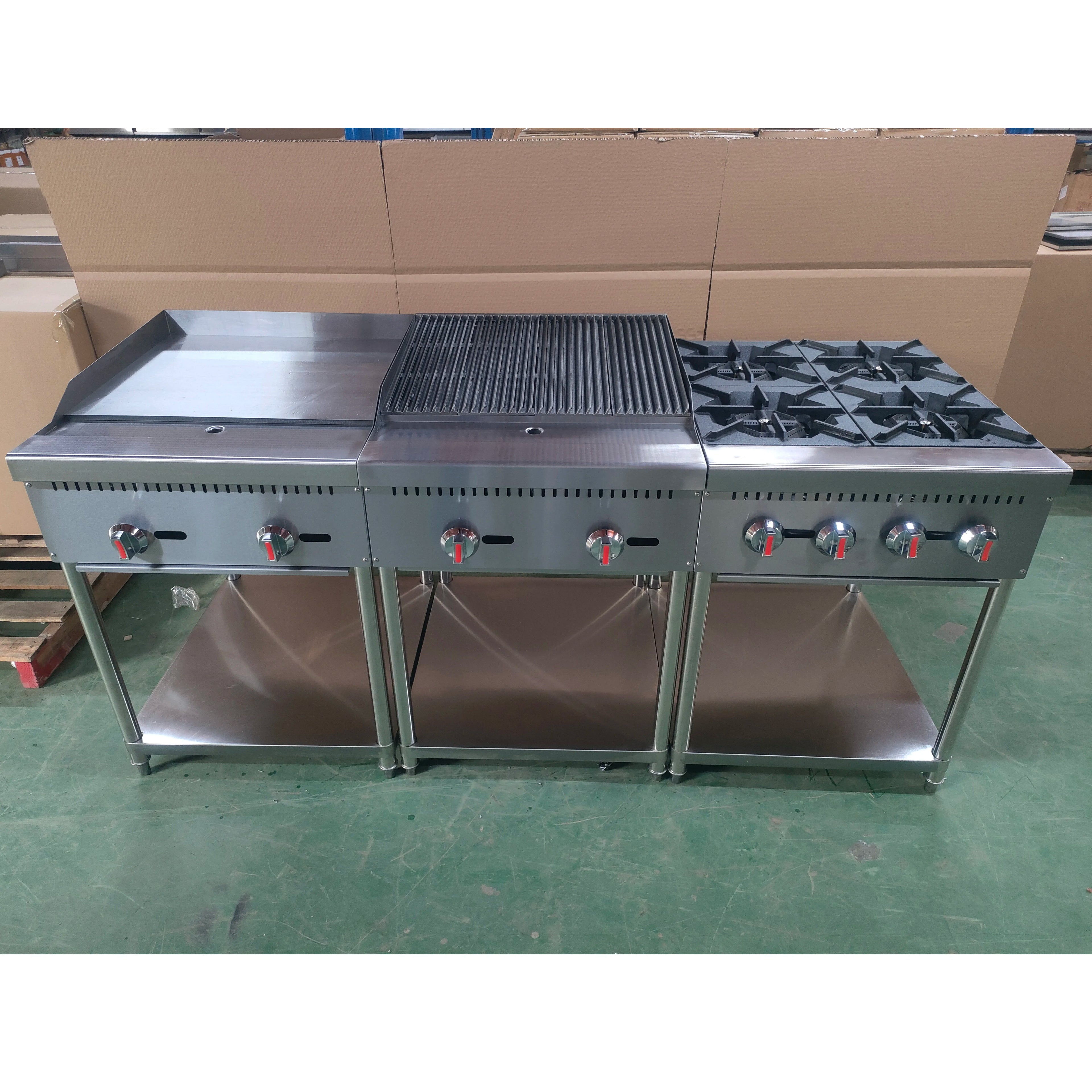 commercial propane gas griddle and grill for kitchen