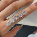 Exquisite High-grade 925 Sterling Silver Cushion Emerald Cut High-quality Exquisite Engagement Zircon Female Diamond Ring