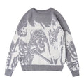 Custom Logo Men's Winter Sweater Oversized Knit Pullover Jacquard Pattern Autumn Knitted Jumper Direct Manufacturer