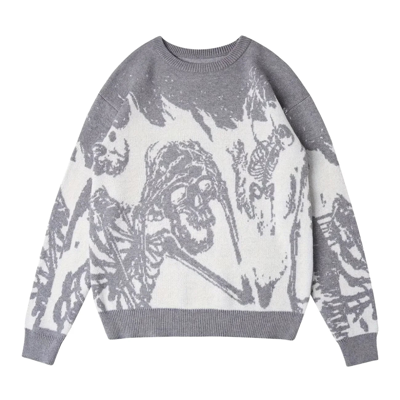 Custom Logo Men's Winter Sweater Oversized Knit Pullover Jacquard Pattern Autumn Knitted Jumper Direct Manufacturer