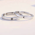 Fashion Valentine's Day Gift Adjustable Sun and Moon Couple Rings Jewelry for Lovers