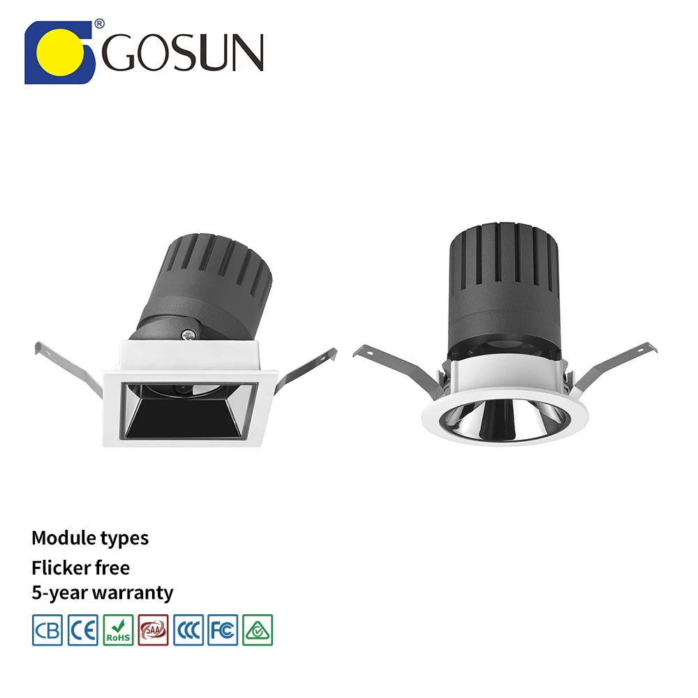 Certificate CE/RoHS/CB/SAA Support OEM/ODM Modular 15w square Led Down Light Ceiling for Living Room