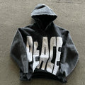Custom Manufacturer's Oversized 100% Cotton Pullover Hoodie Men Acid Wash Design Cropped Raw Hem Distressed Applique Patch