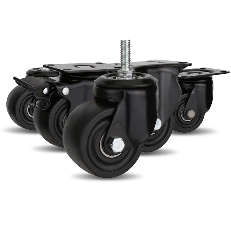 Wholesale Screw Swivel Low Profile Caster 3 Inch Anti Static PP Wheel Universal Chair Cabinet Furniture Castors
