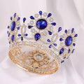Luxury Silver Gold Full Round Diamond Tiara Pageant Beauty Party Queen Crowns for Girls