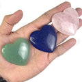 45MM Heart Shape Natural Stone Amethyst Carved Handmade Engraving Healing Crystal Gemstone Decoration 4CM