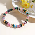Go2BoHo Bohemian Ball-shaped Bracelet Original Design Colorful Natural Semi-Precious Stone Beaded Copper Ladies Gift
