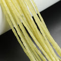 2 X 4 mm Long square Granule Spacing Beads Lonsdaleite Lemon Jade Square Loose Gemstone Stone Beads for Jewelry Making