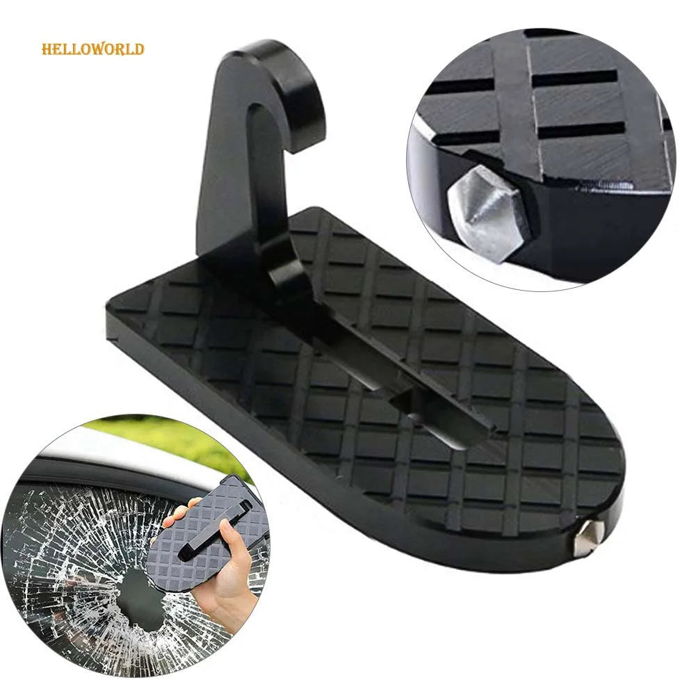 HelloWorld Foldable Aluminum Alloy Door Step Hooks Auto Parts Door Steps Folding Ladder Foot Nails Door Steps Car Roof