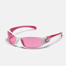 2024 Custom Logo Vintage Color Cycling Sunglasses Shields One Piece Luxury Pink Green Sunglasses