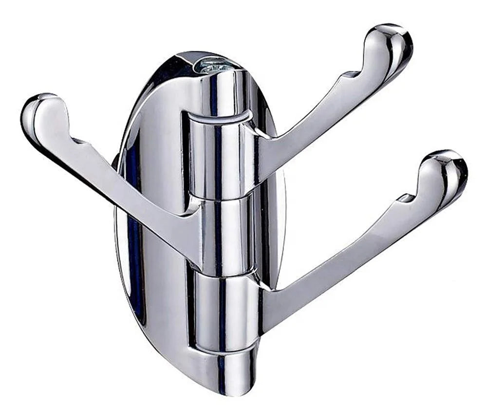 Wall Mounted Swivel Hook Heavy Duty Folding Swing Arm Triple Coat Hook