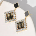 Ilona Rhinestone Diamond Shaped Elegant Women Earrings High End Charm Exquisite Women Fashion Drop Earring Jewelry