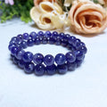 Precious Real Lucky Healing Natural 8mm Chevon Amethyst Crystal Stretch Stone Bead Bracelets for Women and Men