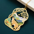 Creative Stainless Steel Hollowed Out Envelope Cutter Copper Plant Bookmark Custom Gold Metal Plated Brass Laser Cut Bookmark