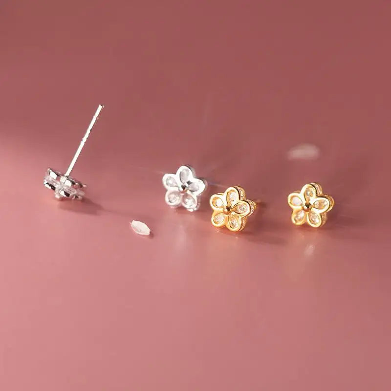 Hot Selling Piercing Cartilage Different Shape Flower Mini Stud Earring for Girls