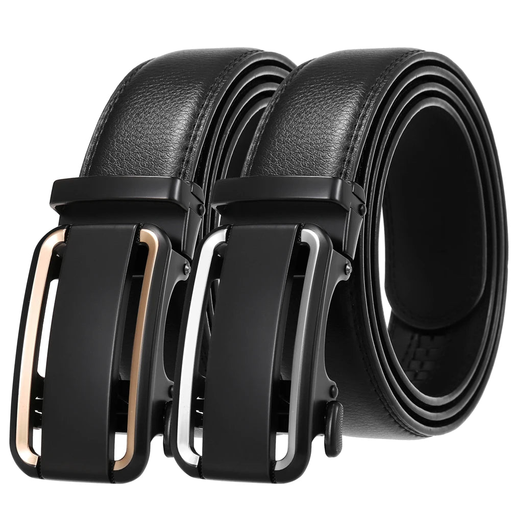 LY36-23687-1 Belt Factory Custom logo Fashion Men's Genuine Leather Belt with Alloy Buckle Male Cowhide Leather Belt