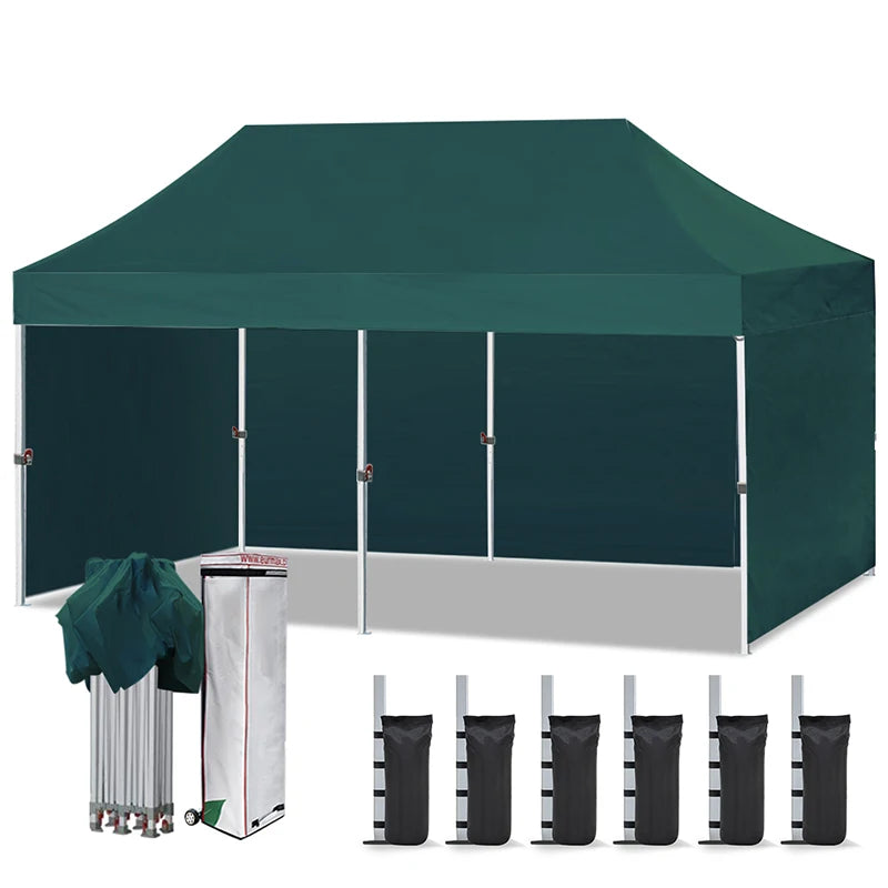 Custom 3x3m Pop up Tent Iron Gazebo for Car Promotional Folding Gazebo Trade Show Tent 3x6 with Walls and Church Window