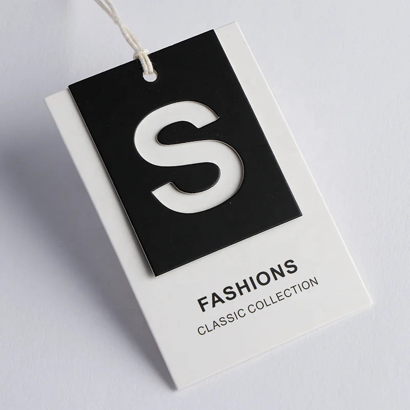 Materials Neck Labels Clothing Hang Tags 2023 Factory Custom Cotton Printed Label Rectangle Sustainable Shoes Size Tag