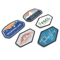 Custom  Woven Patches for Clothing & Hats Woven Iron-on Sew-On Style with Merrow Border for Jeans Fabric Logo Decorations DIY