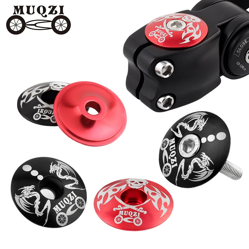 MUQZI Custom Stem Caps Fork Top Cover MTB Road Bicycle Headset Stem Top Cap for 28.6mm Front Fork