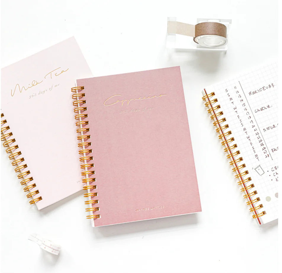 Hardcover Spiral Pink Notebook A5 Printing Notebook Journal Custom Weekly Daily Planner