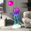 New Design Astronaut Statue Figurine for Ornament Home Decor Large Gradient Plating 1.1m Astronauts Sculpture With Balloon