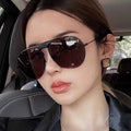 2025 New Style Fashionable Metal Sunglasses Large Frame Retro Toad-shaped Sunglasses Trendy Street Photography Sunglasses