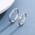 S925 Silver Moissanite Couple Rings Stylish and Simple Design for Dating Anniversaries & Engagement Gifts