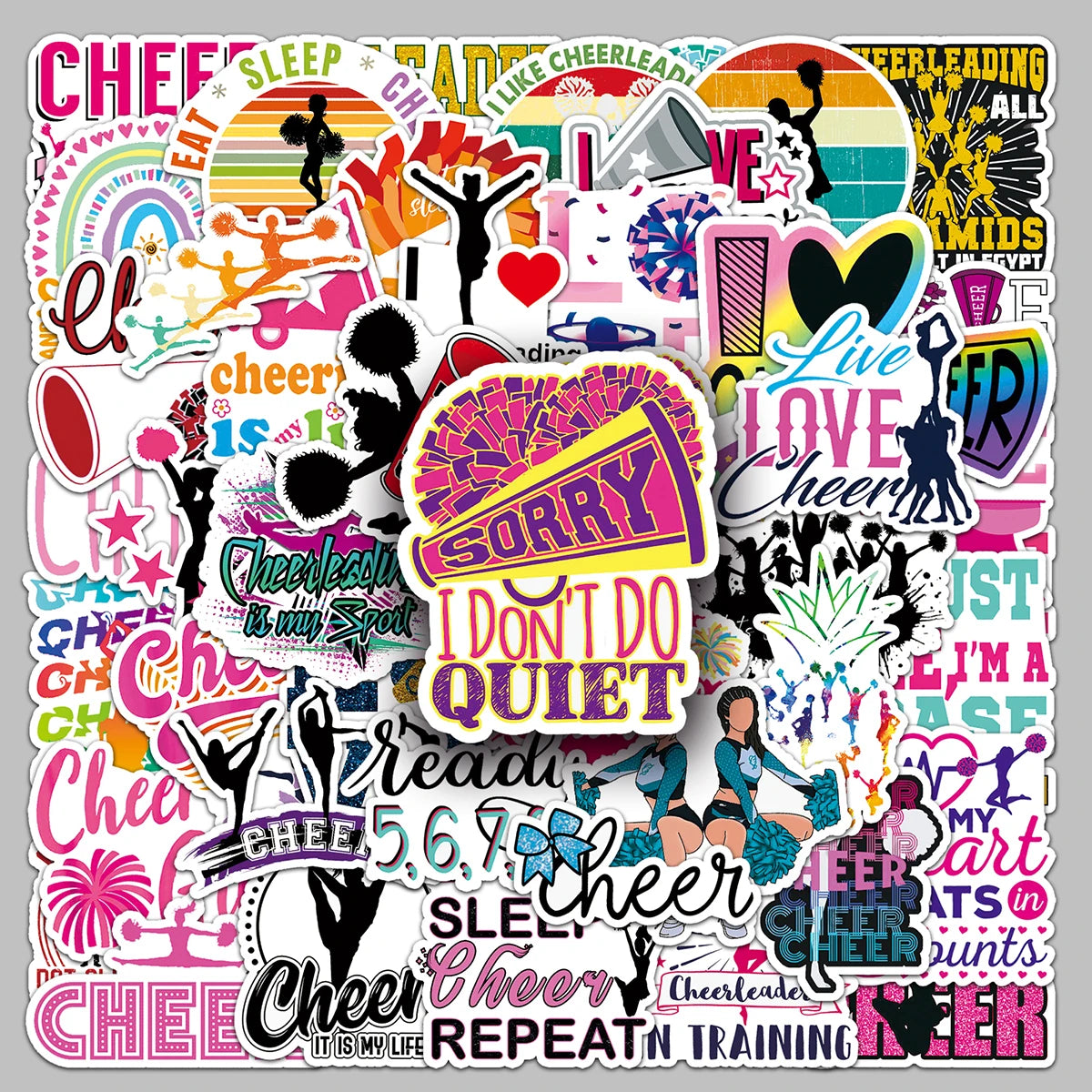 50PCS Factory Direct Sale Waterproof Cheerleaders Cartoon Stickers for Toys & Vases Water Cup