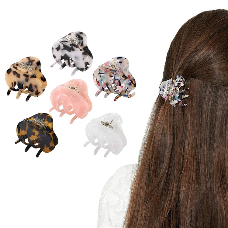 Girl Plastic Butterfly Tortoiseshell Small Cute Cellulose Acetate Mini Hairpin Claw Clip Hair Claws
