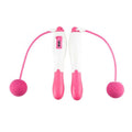 Yellow Pink PVC Professional FITNESS Anti Slip Adjustable Plastic Handle Bearing Counter Skip Jump Rope With Custom Logo