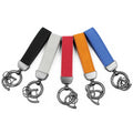 Sublimation Design Custom Logo Metal Luxury Real Blank Circle Leather Loop Key Chain Genuine Pu Faux Leather Car Keychain