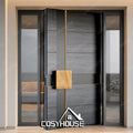 Thermal Break Aluminum Pivot Front Door Modern Exterior Door with Sidelight