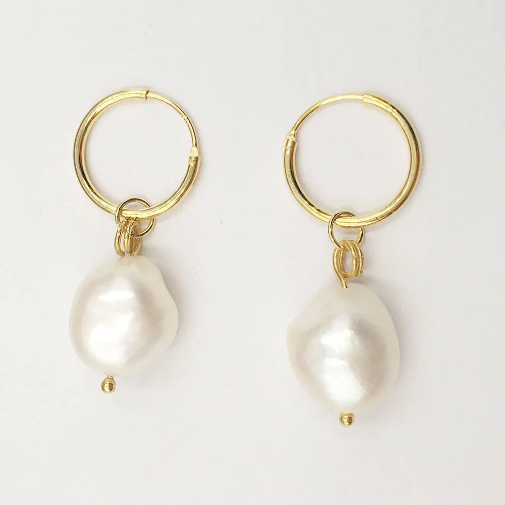11-13  mm Baroque Pearl 925 Silver Earring  100% Nature Freshwater Pearl .wholesale Factory Price
