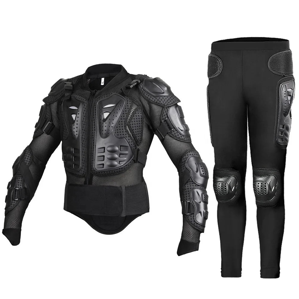 Motorcycle Racing Armor Jacket and Pants Set for Outdoor Safety Protection of Dirt Bike Riding