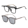 Dual-Purpose Magnetic TR90 Solid Pattern Sunglasses for Women & Men Polarized UV400 Protection Fashion Flip Design Model 8196