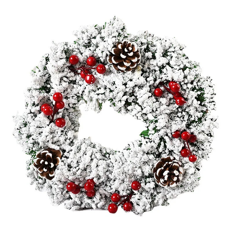 Trending Pine Needle Garland Supplies Merry Christmas Plants Wreath Christmas Rattan 30Cm Wreath Christmas Door Hanging Pendant