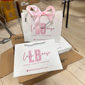 Custom Paper Bags Cardboard Luxury White Kraft Paper Gift Bag With Ribbon Handle for Shopping Bag With Your Own Logo