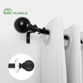 YIJIALE Metal Curtain Rod for Wall and Window Adjustable Curtain Rod Extendable Iron Curtain Rods Set