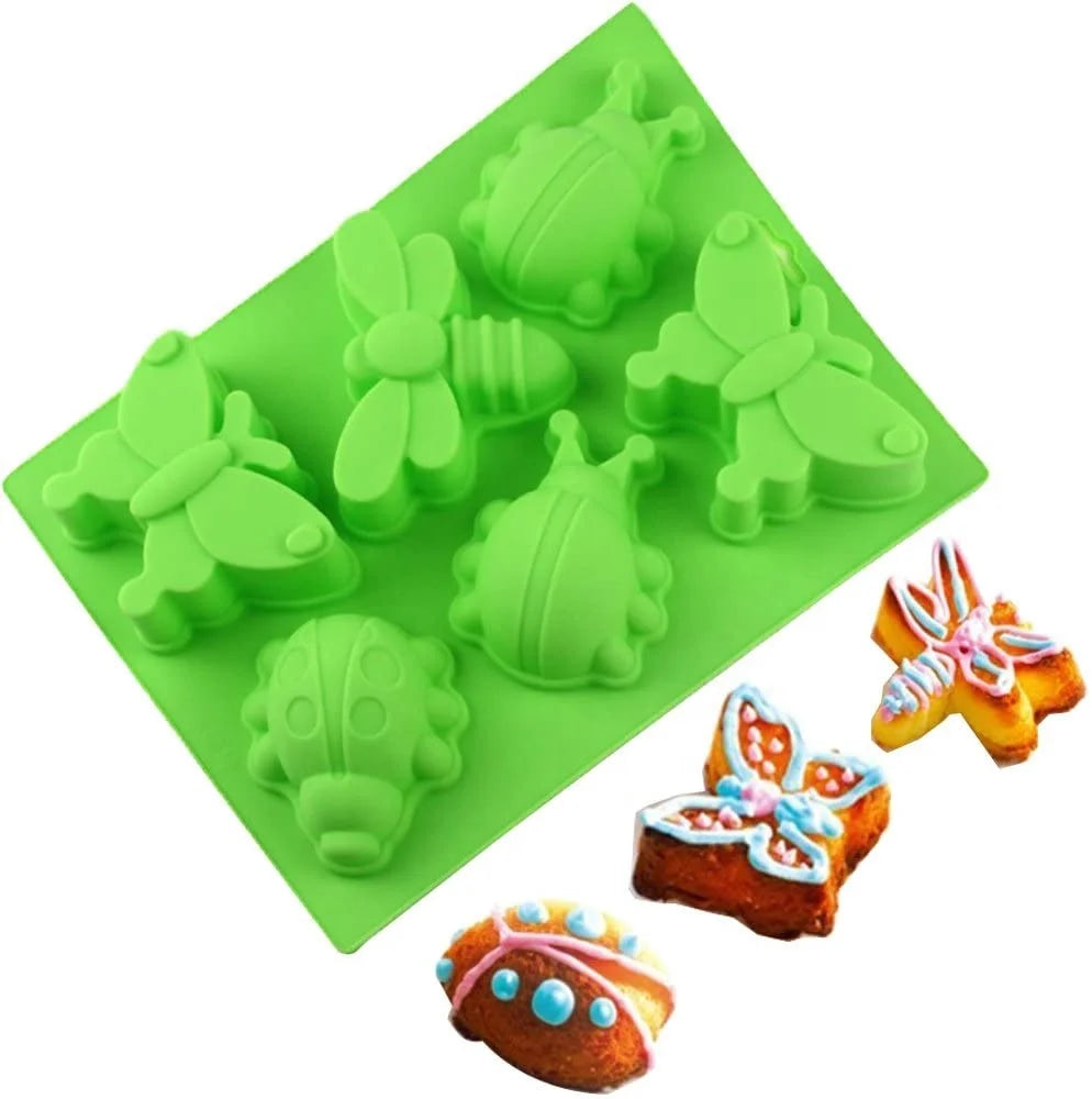 Ready to Ship 6 Hole Rectangle Shape Silicone Mold Silicone Molds Soap Mold for Baking Candle Mould Silicone Cake Tools