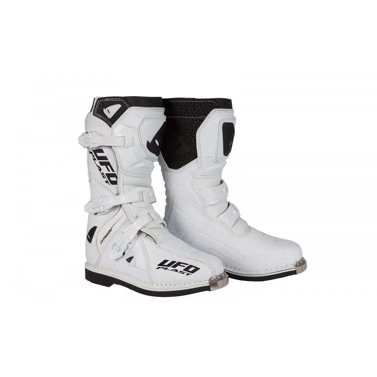 White Kids' Typhoon Motocross/Enduro Boots Protective Gear Made in Italy