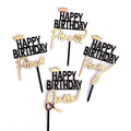 Factory Cheap Mini Crown Acrylic Cake Topper Happy Birthday Double Layer Design King Queen Prince Princess for Christmas