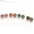 Natural Stone Stud Earringlapis/agate/Amethyst/rose Quartz Stone Jewelryfashion Plating Earring Component