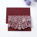 Laser Cut Invitations Lace Favor Laser Cut Wedding Invitations Card Kit with Blank Printable Paper and Envelopes