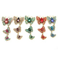 Large Vintage Gold Plated Rhinestone Butterfly Brooch Pins Crystal Animal Insect Brooch for Women's Party Wedding or Gift