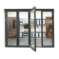 Patio Double Glass Exterior Accordion Folding Door Wholesale Front Residential Entry Doors Aluminium Bifold Doors