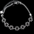 Sterling Silver 4*4mm Semi Mount Bracelet Empty Support Blank Claw Setting S925 Mountain Base Holder Without Stone Inlay for DIY