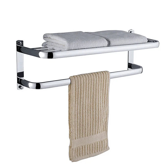 HOMEDEC Wall Mounted Chrome Stainless Steel Towel Rack High Quality Modern Bathroom & Kitchen Towel Holder with 3-Year Warranty